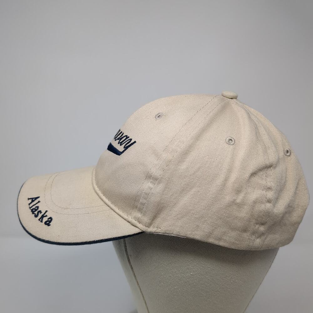Skagway Alaska Strapback Hat Beige One Size Adjustable Embroidered - Picture 3 of 9